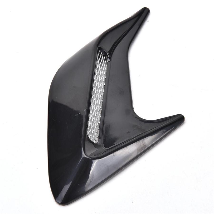 2PCS DIY Shark fins Car Body Side Air Flow Vent Grille Decorative Stickers Kits
