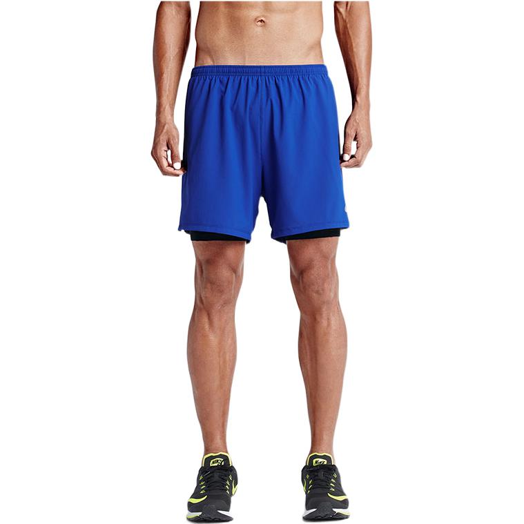 Nike Solid Color Logo Straight-Leg Shorts Men Bottoms Blue 683216-480