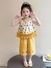 Girls' Colorful Polka Dot Vest & Star Pants Set - 2026 Summer Casual Outfit