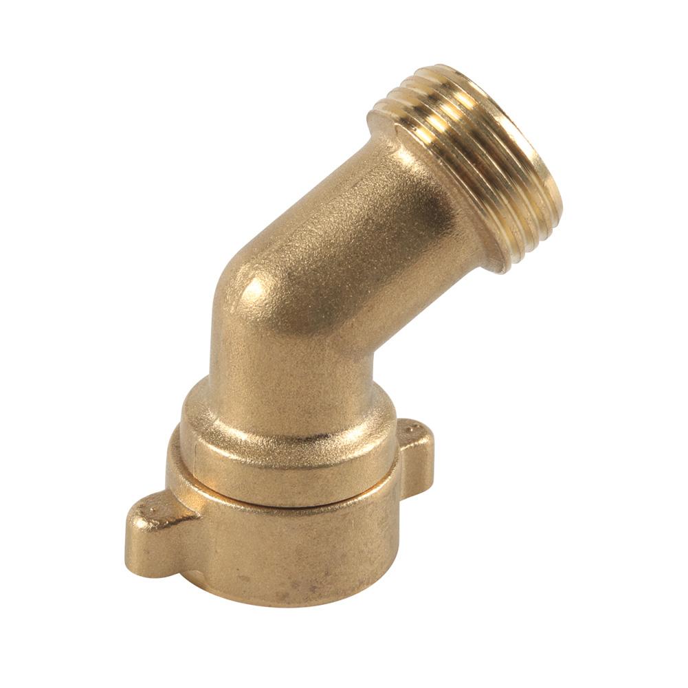 2 Pack Garden Hose Elbow Connector, 90 Degree And 45 Degree Brass Water Hose Adapter, 3/4" Brass Garden Hose Elbow Adapter For Water Hookups
