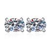 Feinschmuck 1/2/0,5 Karat*2 Ovalschliff GRA-zertifiziert VVs1 Diamant Moissanit Ohrstecker S925 Sterling Silber Ohrstecker für Damen