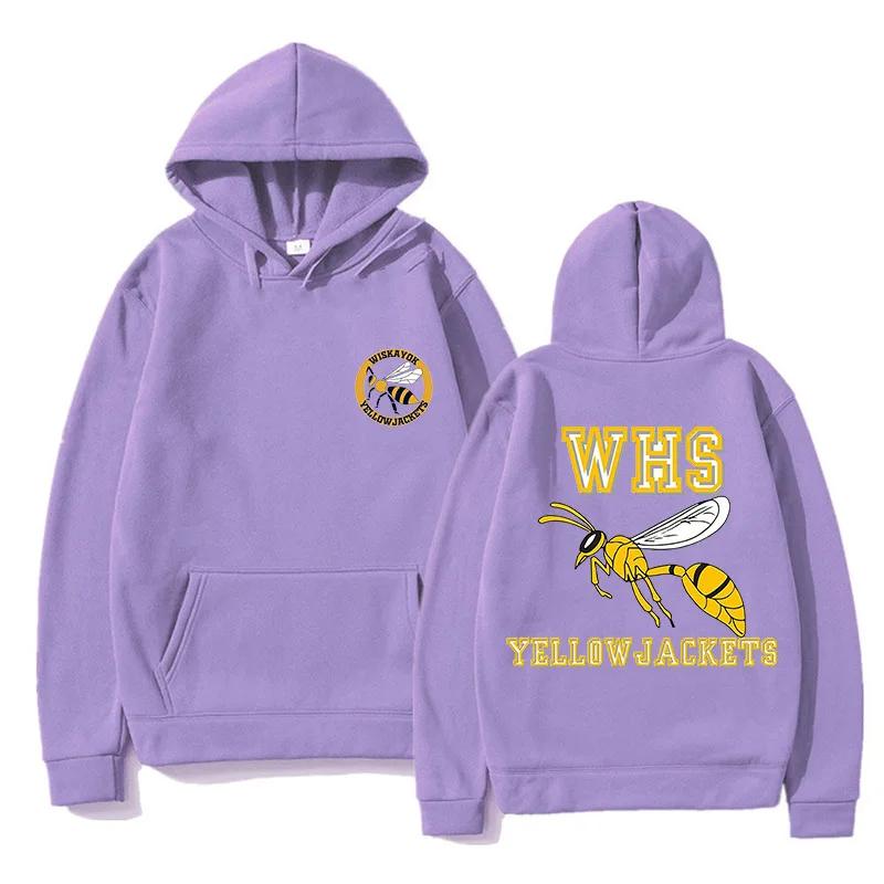 2025 New Winter WHS Yellow Jacket Travel Hoodie Fashion Printed Sportswear Casual Street Wear Pattern Hip Hop Warm Hoodie