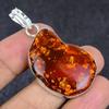 Baltic Amber Gemstone 925 Sterling Silver Jewelry Pendant 2.09"