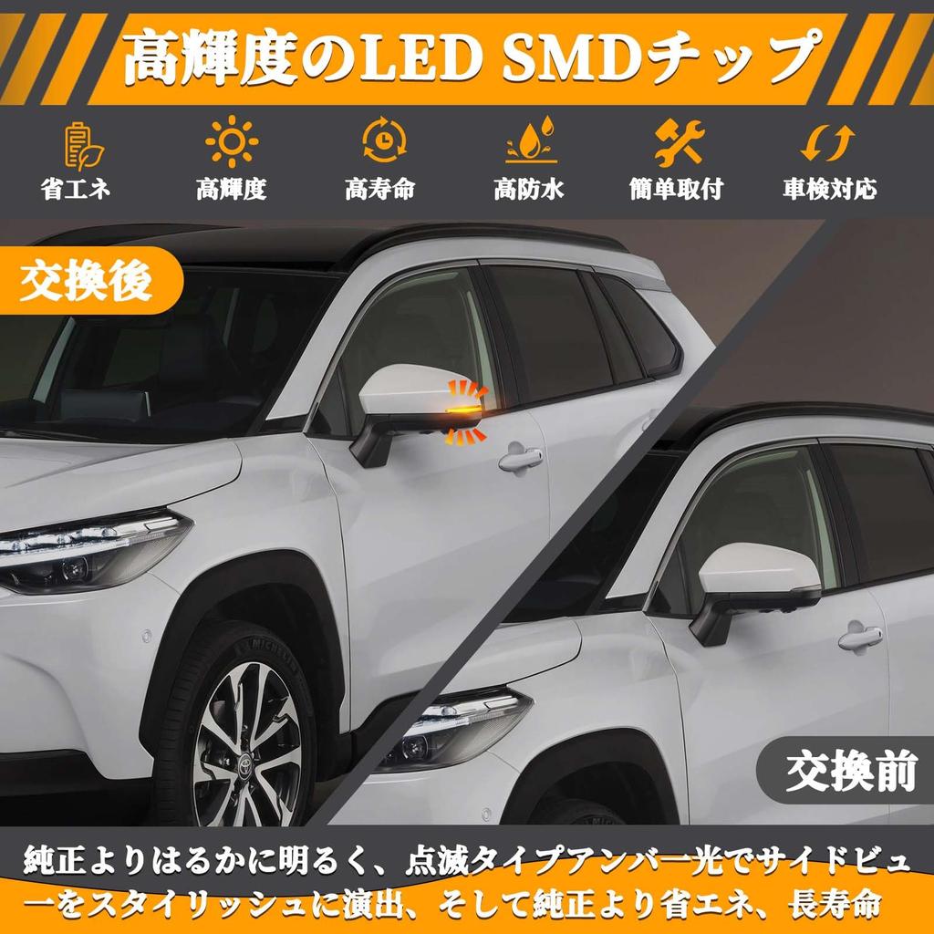 Gempro Außenspiegelblinker für Alphard/Vellfire (40er Serie), Corolla Cross, Noah/Voxy (90er Serie), und Inspektion-konformer LED-Spiegelblinker