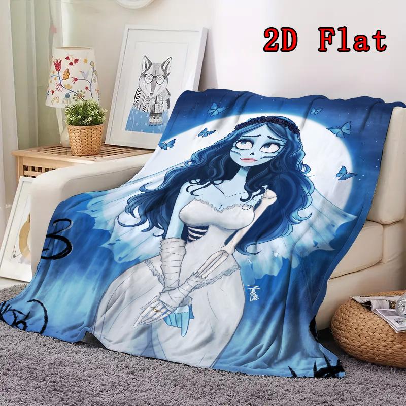 Corpse bride 2D Flat Pattern Flannel Blanket High quality All Seasons Warmth and Comfort Perfect for Christmas Gifts.NMT0928041
