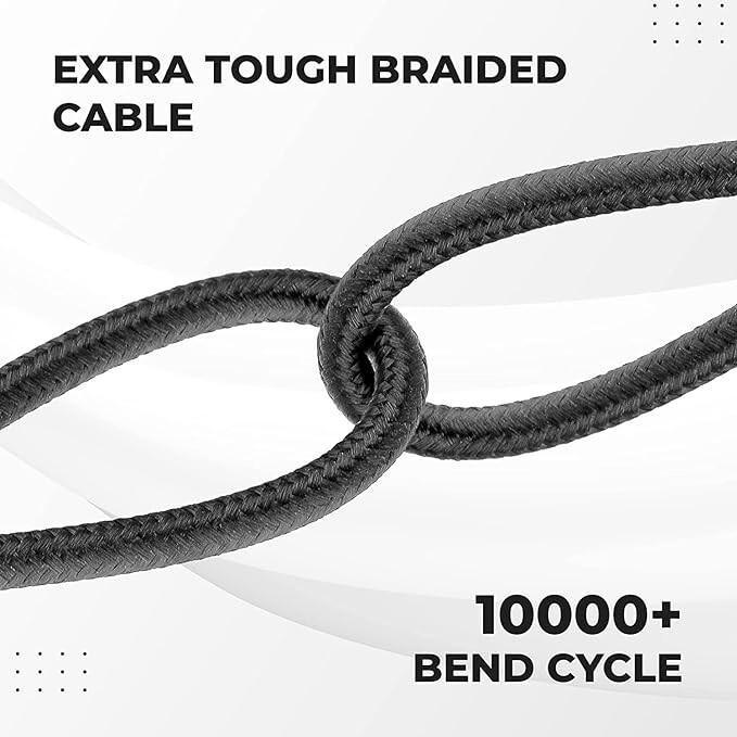 Unbreakable 3 in 1 USB Fast Charging Cable with Type C Lightning, Micro USB Port B094JNXNPV