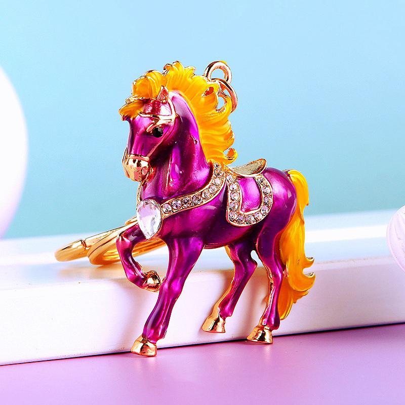  Pony Car Keychain Bag Pendant Metal Keychain Year Of The Horse