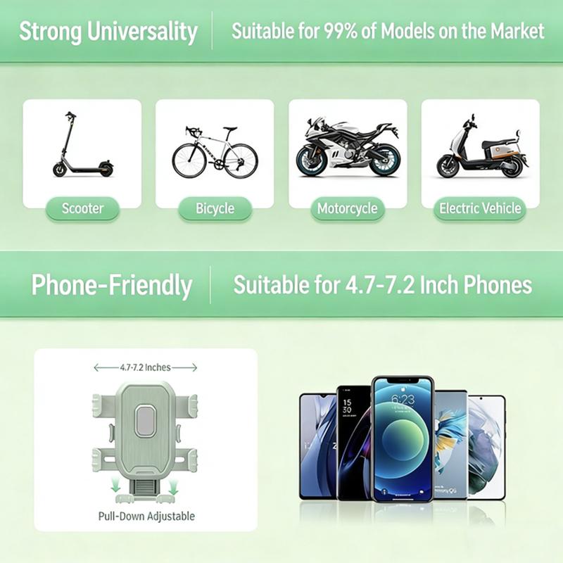 Electric Vehicle, Motorcycle, Phone Holder, Bicycle Shock Absorber, Navigation Holder, Outdoor Riding Phone Holder