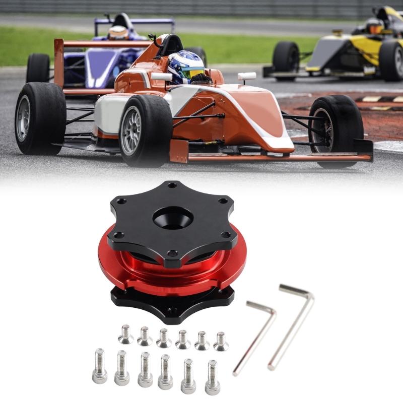 Vehicle Steering Wheel Adapter 8.9cm Diameter Anti Rusts Easy Operate for Racings Enthusiasts Improves Driving Safety