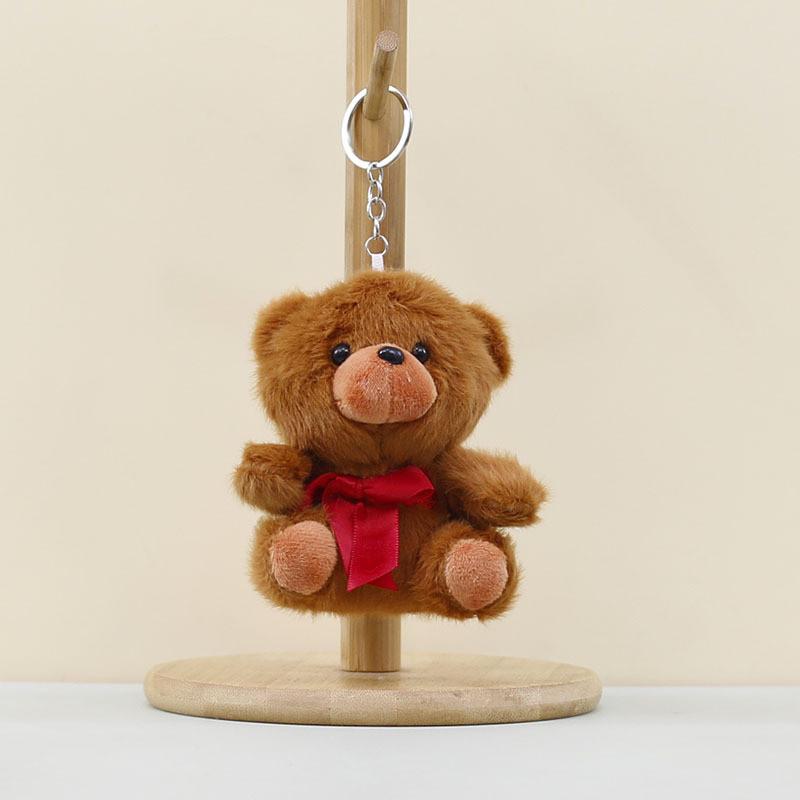 Bowknot Bow Arrow Teddy Bear Plush Keychain Toy Pendant Bag Decoration Gift