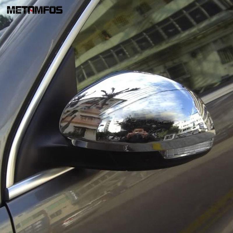 Rearview Side View Mirror Cover Trim For Volkswagen VW Tiguan 2007-2013 2014 2015 Chrome Protection Cap Accessories Car Styling