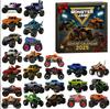 Monster Jam Advent Calendar Blind Box Acrylic Charms Off-Road Truck Collectible Holiday Countdown Gift Set