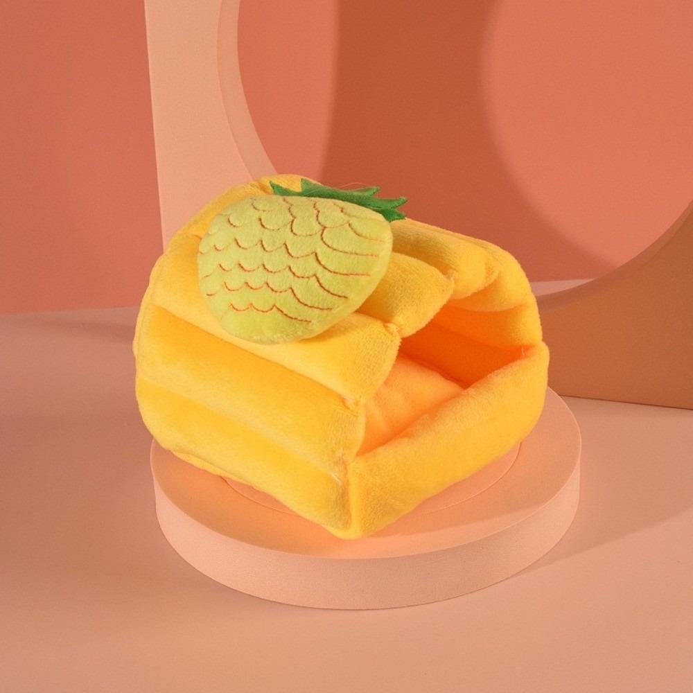 Warm Hamster Cotton Nest Thickened Cartoon Small Pet Sleeping House Strawberry Design Windproof Animal Rest Shelter