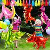 10 Pack Dinosaur Foil Balloons Party Decor Giant 3D Self Standing Inflatable Dinosaur Balloons for Birthday Jungle Theme Party Supplies Decorations