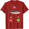 Fih T-Shirt Schuhe Fisch Lustig Falsch geschrieben Fisch Meme Fih Humor T-Shirt Lustiges Grafik-T-Shirt Lässiges Rundhals-T-Shirt