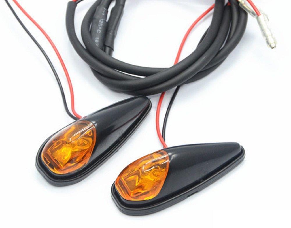 YJ Sports Tomtask Motorcycle Turn Signal, LED Paste Crucifixion, Universal Cowl, Left and Right