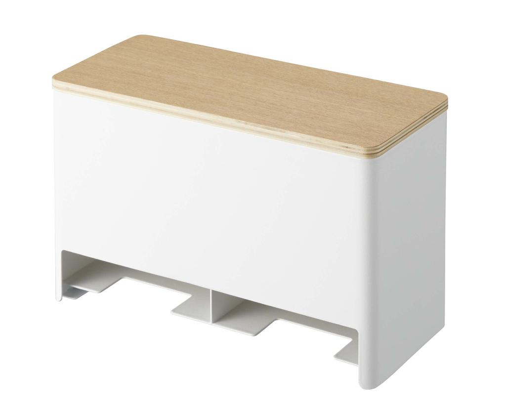 Yamazaki Jitsugyo (Yamazaki) Sorting Sanitary Storage Holder Natural Approximately W26.2 X D11.7 X H16.6cm RIN Stylishly Stores Easy To Take Out with
