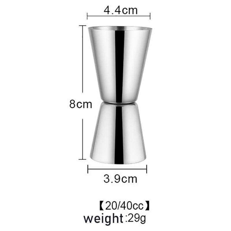 1Pc Bar Cocktail Jigger Stainless Steel Red Wine Juice Jigger Double Spirit Measuring Cup For Home Bar Party Bar Accessories