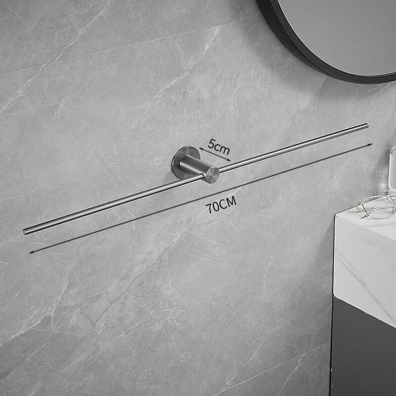 Stainless Steel Drill-Free Single Towel Bar