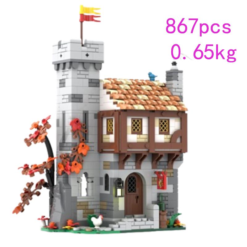 Spot MOC-236961 221881 186293 177828 177729 Burg Stall Gebäude Kleine Partikel Montage Bausteine Puzzle Spielzeug Modell Geschenk