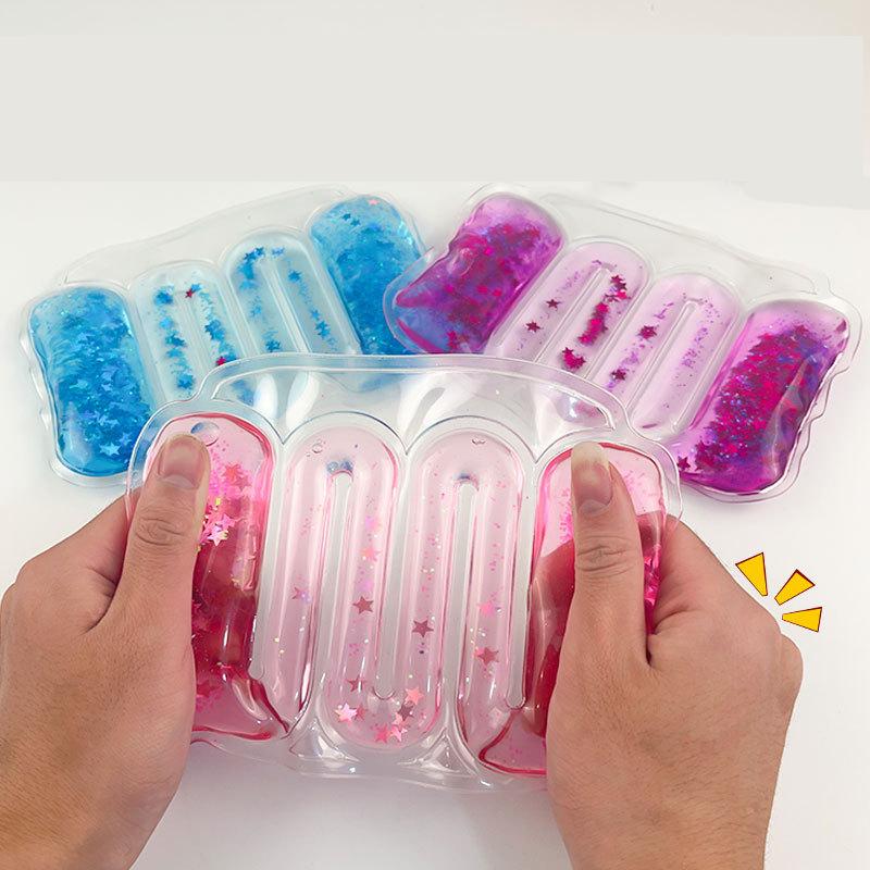 Summer Novelty Stress Relief Toys Star Hydration Bladder Squeeze Ice Cool Water Strip Party Game Restless Stress Girl Toys
