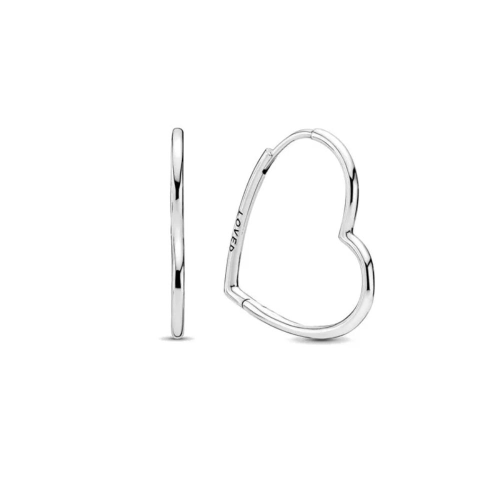 Nya 925 Silverpläterade Hjärta Zirkon Fjäril Hänge Örhängen Original DIY Dam Smycken Hängande Tillbehör Berlock Pärla Amulett