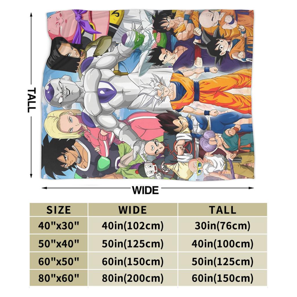 DBZ Quest Plush Blanket Novelty Throw Blanket for Sofa Bedding Lounge 125*100cm Bedspreads,