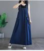 Japan and South Korea Large Size Women's Clothing Spring and Summer Medium and Long Strap Skirt Women's Loose and Thin Denim Strap Skirt Bigswingdress