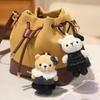 Cute Bear Plush Keychain Charm - Cartoon Doll Couple Gift