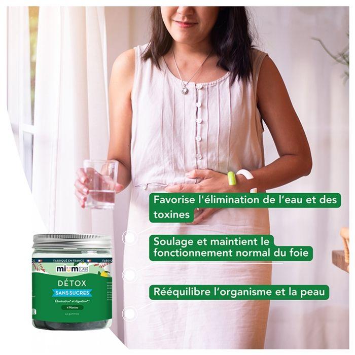 Mium Lab Détox Sans Sucres 4 plantes 42 Gummies