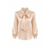 Cat&Cat Silk Hoodie with a Tied Bow
