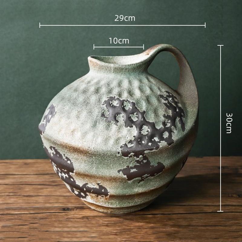Ceramic Vase Coarse Earthenware Pot Flower Vase Flower Arrangement Accessories Ceramic Handicrafts Home Decoration Flowerpot