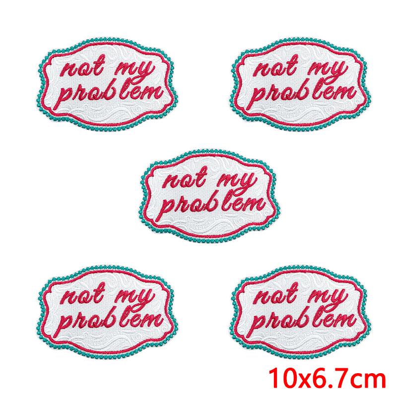 10pcs /Lots Five -Pointed Star Greet Patch Cartoon English Letter Embroidered Patches Iron On Patches For Clothing Jackets Sew Diy