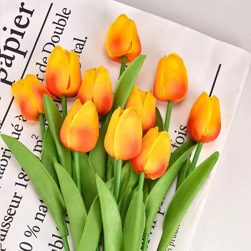 5/10PCS Tulips Artificial Flowers Real Touch Flowers Tulip Bouquet Decor Fake Tulips Flower for Home Wedding Decorations