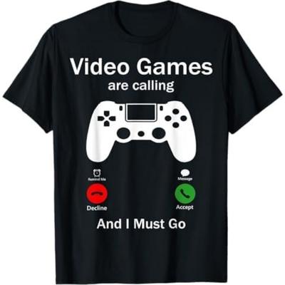 Video Games Are Calling and I Must Go Funny Console Gamer T-Shirt