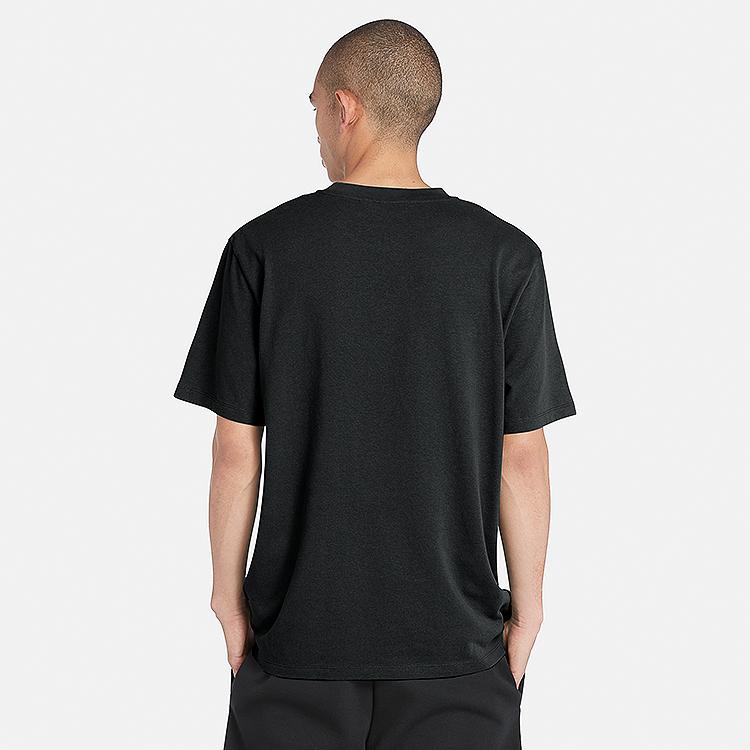 Timberland Solid Color Outdoor Casual Breathable Round Neck Short Sleeve T-Shirt Men Tops Black A42P5-001
