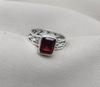 Braided 925 Sterling Silver Garnet Ring: January Birthstone Jewelry