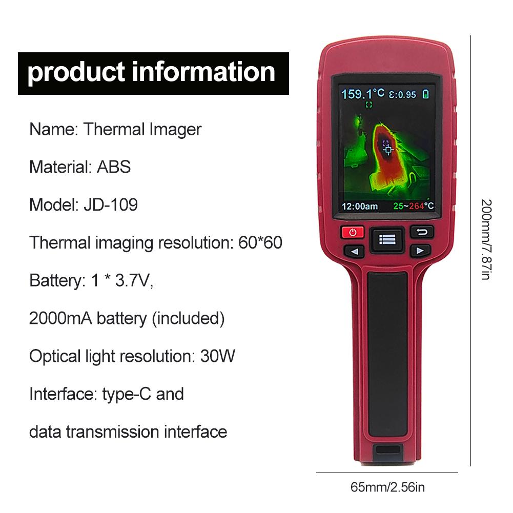60 * 60 Pixel Portable Infrared Thermal Imager Handheld Clear Definition Imaging Camera Temperature