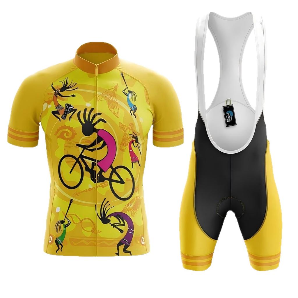 Road Bike Short-sleeved Cycling Suit Men's Summer Moisture-wicking Mountain Bike Riding Top Cycling Overalls