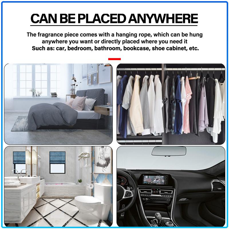 Car Aromatherapy Diffuser Necklace Fresh Air Suede Pendant 6 Scents For Volvo XC90 XC60 XC70 XC40 V90 V60 V40 C70 C30 S80