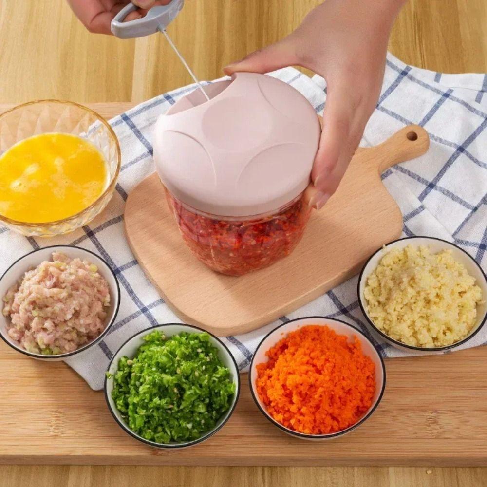500/900ML Manual Ginger Grinder Manual Rotate Handheld Meat Grinder  Kitchen Gadget