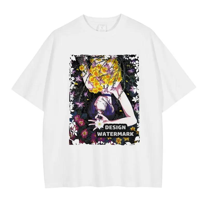 Anime Reze Y2k Trička Oversized Vintage Muž s motorovou pilou Tričko Manga Power Tričko Makima Denji Pochita Horní díly Trička Muž Bavlna