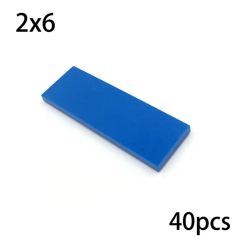 2x6 Dots Creative Size MOC Building Blocks Smooth Thin Flat Tile Figure Educational Bricks Compatible 69729 Toys for Kid