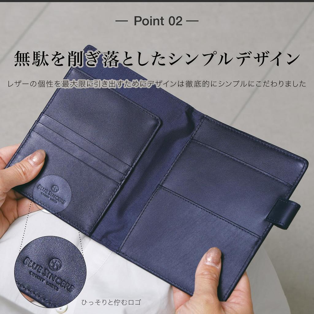 Capa para Caderno Rodia Tamanho A6 13 Couro Genuíno Couro Premium Estojo para Caderno com Porta-Canetas e Armazenamento para Adesivos e Cartões de Visita RD2 [BLUE SINCERE] Não. Suporte, Bolso,