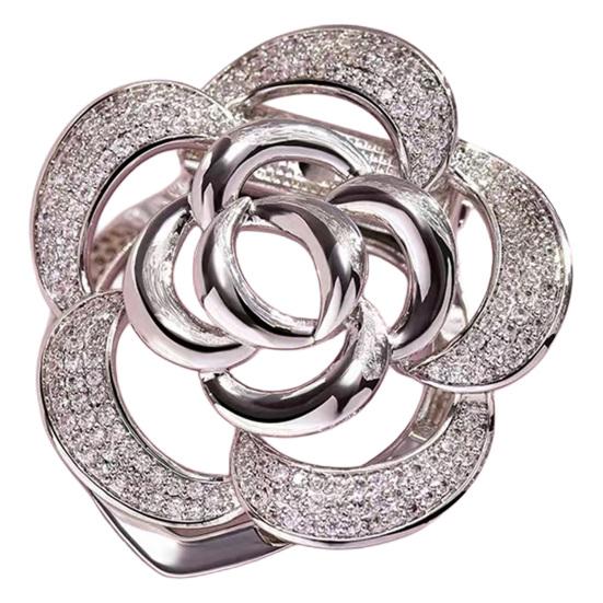 

Brooch Pin Flower Twist Shape Sparkling Rhinestones Imitation Pearls Decor Scarf Buckle Sweaters Collars Hats Bags Coats Scarves Accessory R