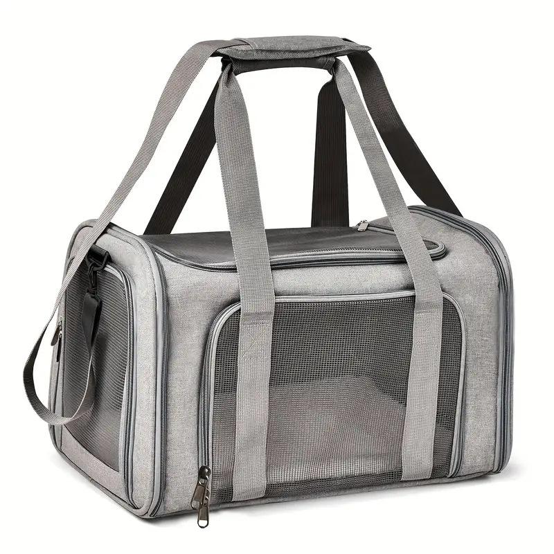 

Portable Foldable Pet Backpack: Breathable Cat & Small Dog Carrier L (45*30*30 CM) серый