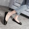 Fashion Flat Shoes for Women 2025 New Spring and Autumn Black Flat Bottom Work Large Women's Shoes Loafers Women Zapatillas Mujer