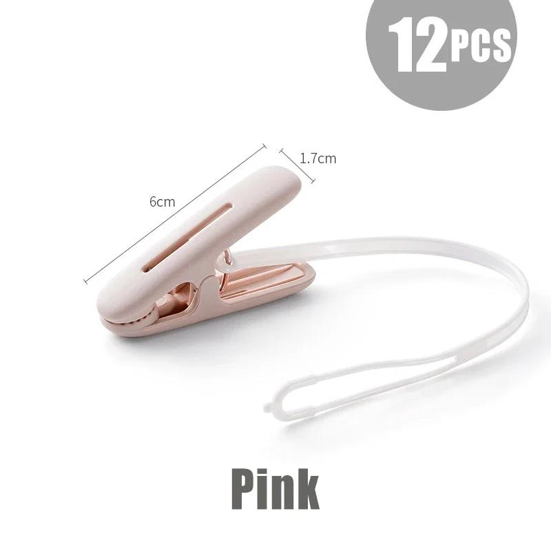 12Pcs Clothes Pegs Fixed Windproof Clip Laundry Clips Hanging Rope Multifunctional Windproof Towels Socks Clothespin Hangers