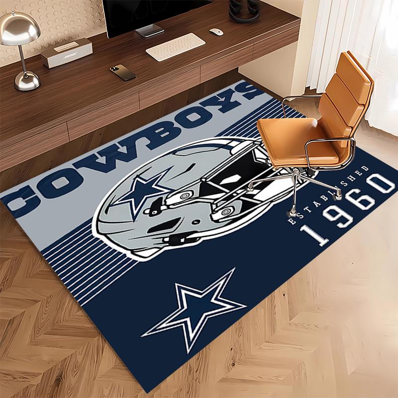 1pc Dallas Cowboys Print Area Rug - Soft, Washable Non-Slip Indoor Mat, Living Room, Home Office Decorative Rug,Office Decorative