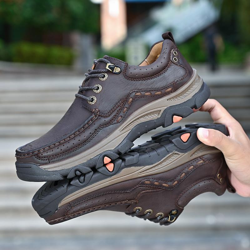 Mode 2024 Leder Casual Business Schuhe Outdoor Herren Bequeme Sneaker Mode Handgefertigt Klassisch Fahren Schnürschuhe